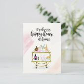 Happy Hour bei Zuhause I Postkarte (Stehend Vorderseite)