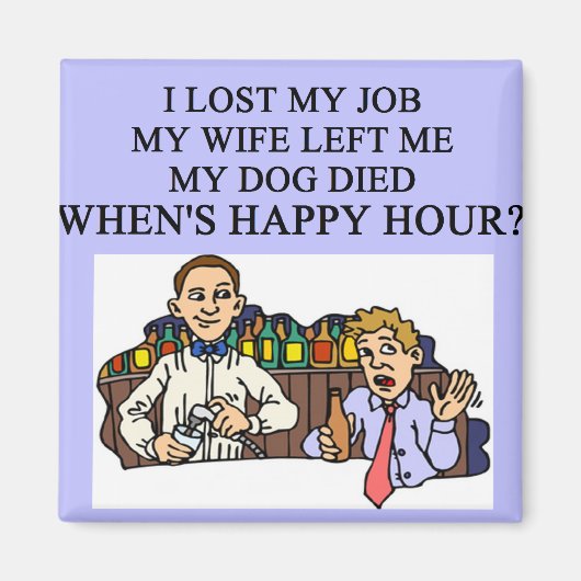 HAPPY HOUR Bierwitz Magnet (Vorne)