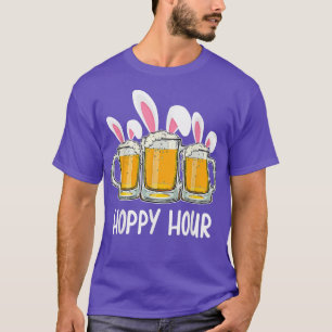 Happy Hour Bunny Ear Beer Lover Osterhof T-Shirt