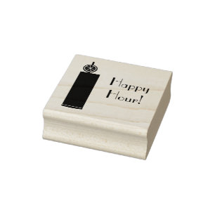 Happy Hour Cocktail Briefmarke Gummistempel