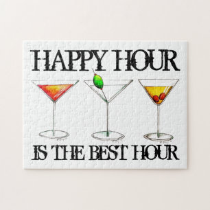 Happy Hour Cocktails Cosmo Martini Manhattan Drink Puzzle