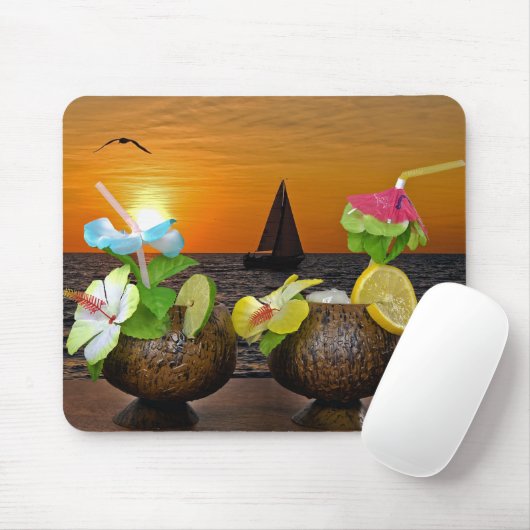 Happy Hour Cocktails Mousepad (Mit Mouse)