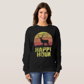 Happy Hour Deer Sunset Jagd 1 Sweatshirt (Vorne ganz)