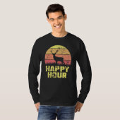 Happy Hour Deer Sunset Jagd 1 T-Shirt (Vorne ganz)