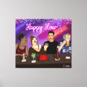 Happy Hour | Digitale Kunst Leinwanddruck (Vorderseite)