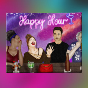 Happy Hour   Digitale Kunst Leinwanddruck