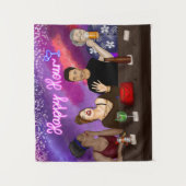 Happy Hour | Digitale Kunst Wandteppich (Vorderseite)