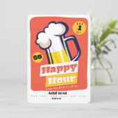 Happy Hour Einladung (Stehend Vorderseite)