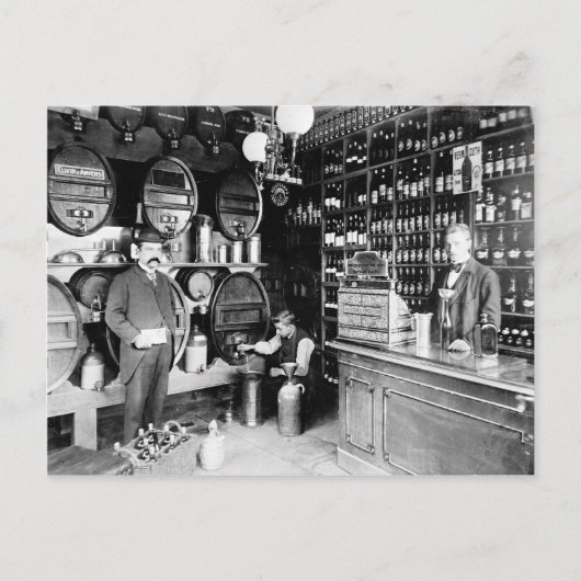Happy Hour Einladung mit Vintagem Bar Foto (Vorderseite)