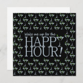Happy Hour Einladung, personalisieren Einladung (Vorne/Hinten)