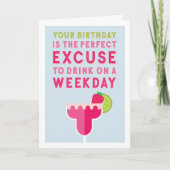 Happy Hour | Funny Birthday Card Karte (Vorderseite)