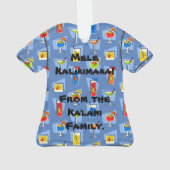 Happy Hour Hawaiian Tropical Drink Aloha Shirt Ornament (Rückseite)