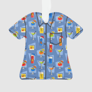 Happy Hour Hawaiianisches Tropengetränk Aloha-Shir Ornament
