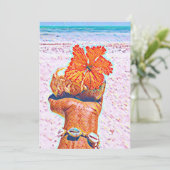 Happy Hour im Paradies Grußkarte Einladung (Stehend Vorderseite)