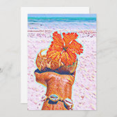 Happy Hour im Paradies Grußkarte Einladung (Vorne/Hinten)