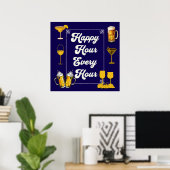 Happy Hour jede Stunde Pub Poster (Heimbüro)