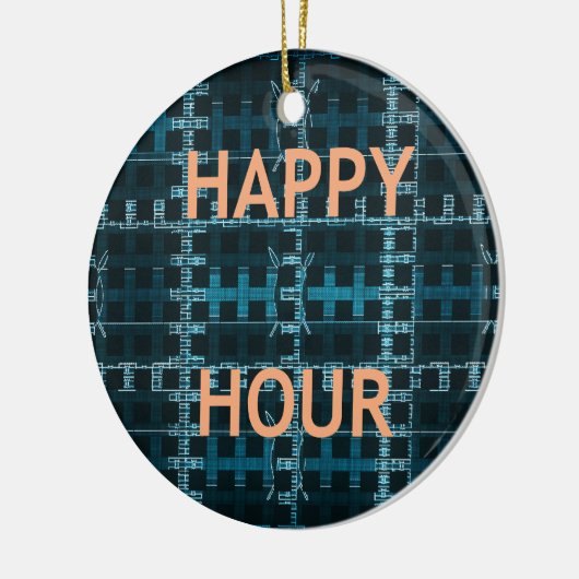 Happy Hour Keramikornament (Links)