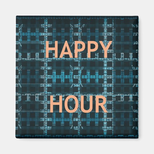 Happy Hour Kühlschrankmagnets Magnet (Vorne)