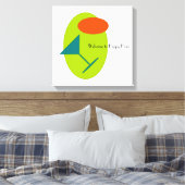 Happy Hour Martini Retro Leinwanddruck (Insitu (Schlafzimmer))