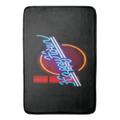 Happy Hour Neon Sign Bath Mat Badematte (Vorderseite Vertikal)