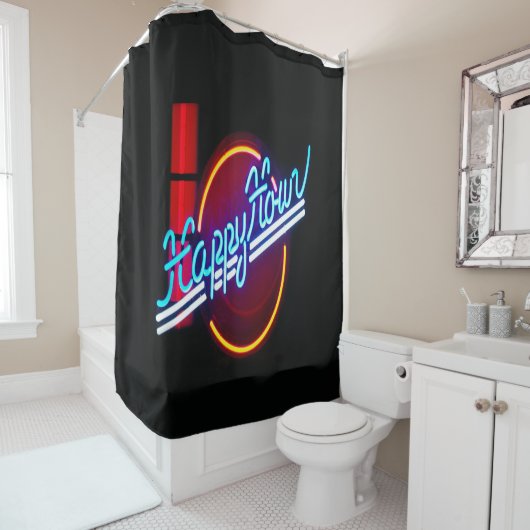 Happy Hour Neon Sign Duschvorhang (Beispiel)