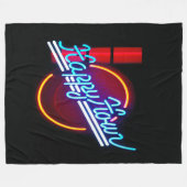 Happy Hour Neon Sign Fleece Blanket (Vorderseite (Horizontal))