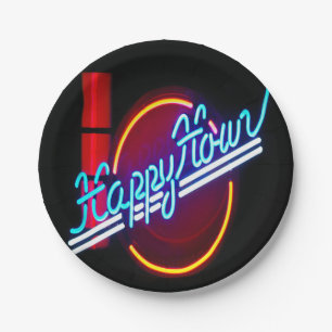 Happy Hour Neon Sign Party Paper Teller