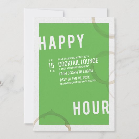 Happy-Hour-Party Einladung (Vorderseite)