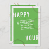 Happy-Hour-Party Einladung (Vorne/Hinten)
