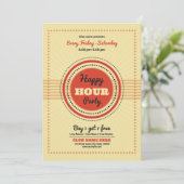 Happy Hour Party Flyer Einladung (Stehend Vorderseite)