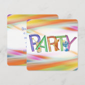 Happy Hour Party Time Einladung (Vorne/Hinten)