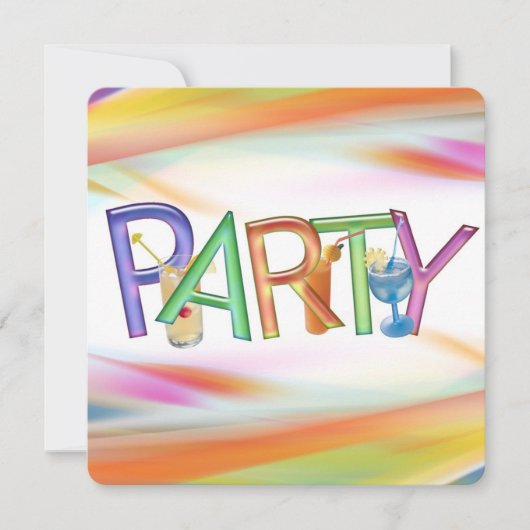 Happy Hour Party Time Einladung (Vorderseite)