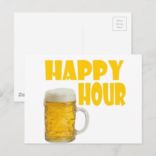 Happy Hour Postkarte (Vorne/Hinten)
