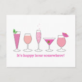 Happy Hour Postkarte (Vorderseite)