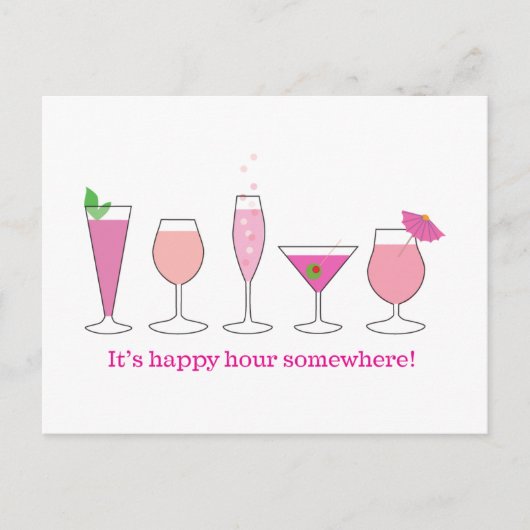 Happy Hour Postkarte (Vorderseite)