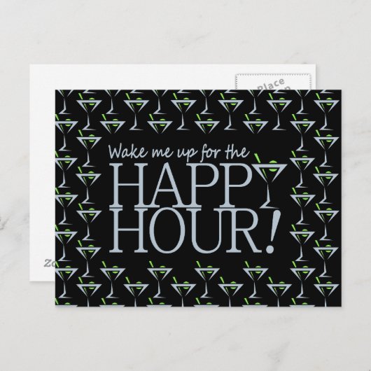 Happy Hour Postkarte (Vorne/Hinten)