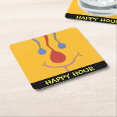 HAPPY HOUR RECHTECKIGER PAPPUNTERSETZER (angewinkelt)