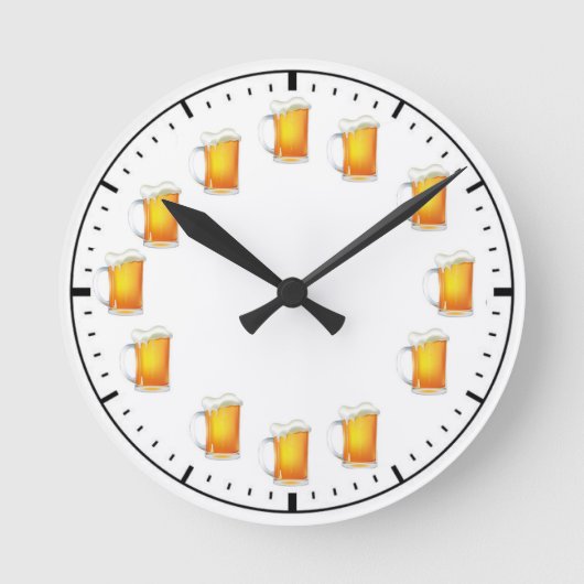 Happy Hour Round Clock Runde Wanduhr (Vorderseite)