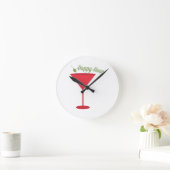 Happy Hour Runde Wanduhr (Zuhause)