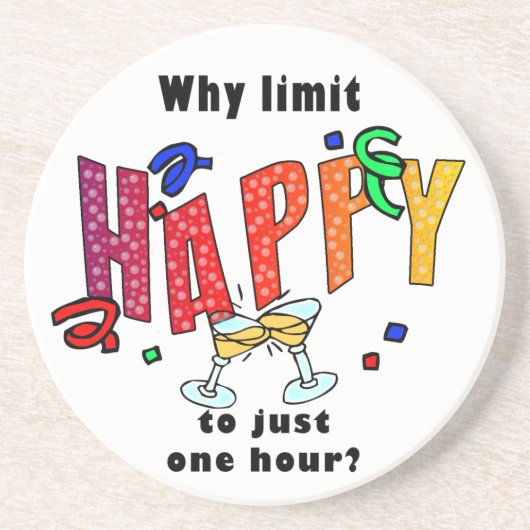 Happy Hour Sandstein Untersetzer (Vorne)