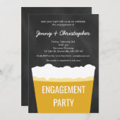 Happy Hour Shower Beer Engagement Party einladen Einladung (Vorne/Hinten)