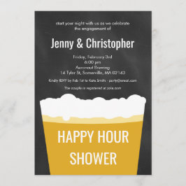 Happy Hour Shower Bier Verlobung Einladung