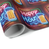 Happy Hour Sign On Brick Geschenkpapier (Rolleneckpunkt)