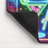 Happy Hour Sign On Rainbow Brick Mousepad (Ecke)