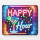 Happy Hour Sign On Rainbow Brick Mousepad (Vorne)