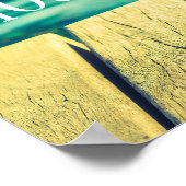 Happy Hour Slogan Retro Cocktail Sonnenuntergang P Poster (Ecke)