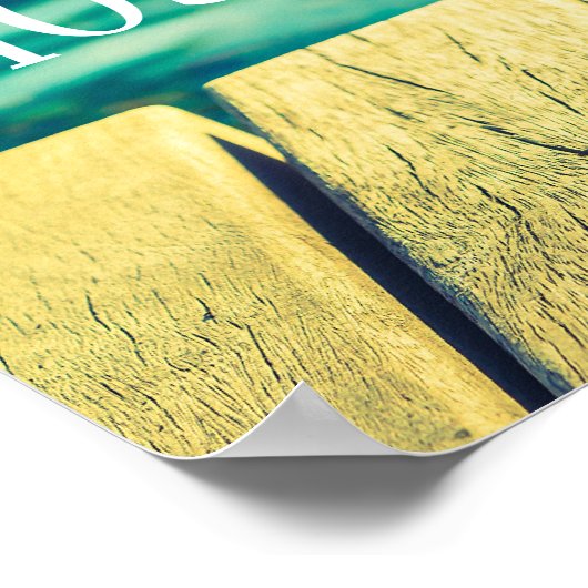 Happy Hour Slogan Retro Cocktail Sonnenuntergang P Poster (Ecke)