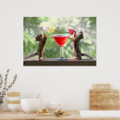 Happy Hour Squirrels Poster (Küche)