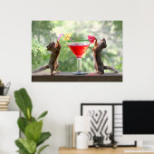 Happy Hour Squirrels Poster (Heimbüro)