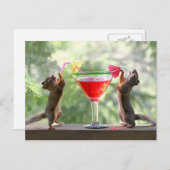 Happy Hour Squirrels Postkarte (Vorne/Hinten)